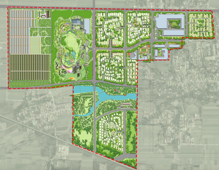 [河北]保定田园风格健康修养小镇规划方案-旅游度假村