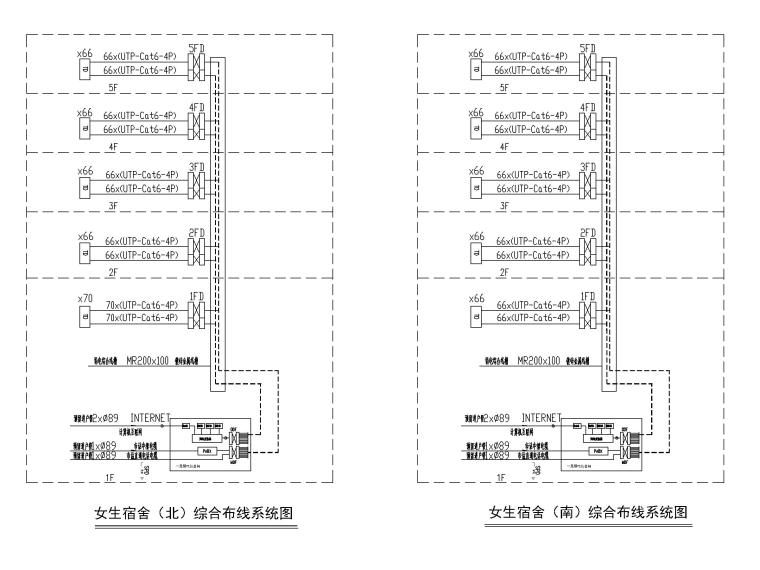 五层学生宿舍楼电气施工图