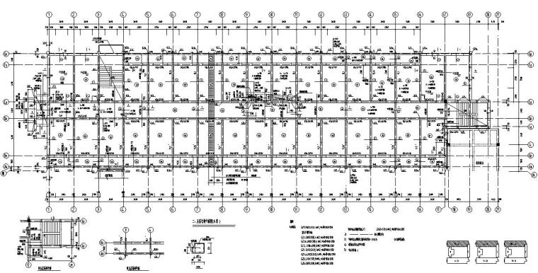 河北某大学学生宿舍结构施工图cad含建筑图