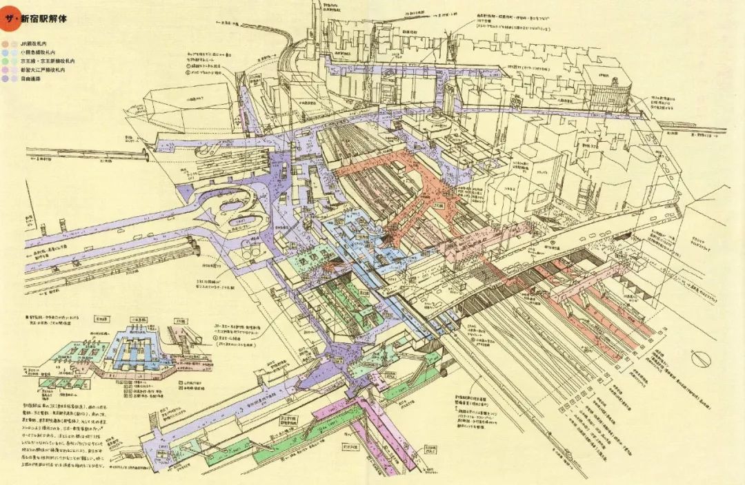 日本新宿车站立体图 图源网络