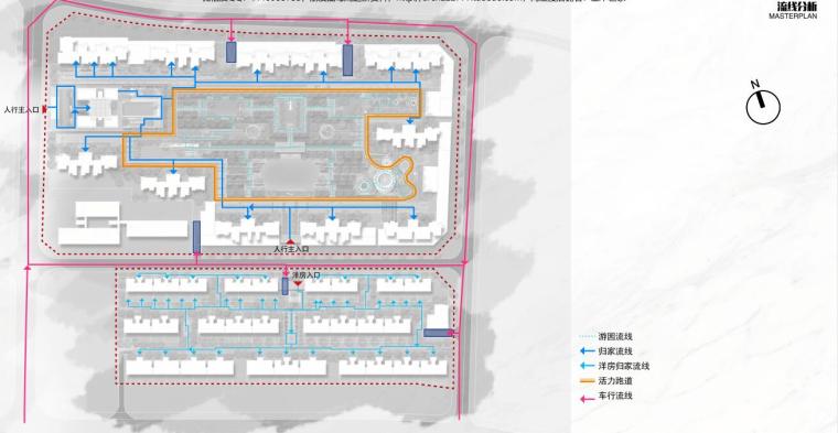 现代典雅住宅大区景观方案设计 流线分析.jpg