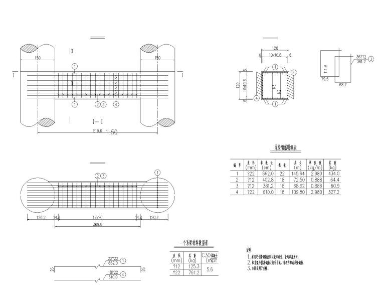 等高现浇钢筋砼连续箱梁斜交桥图纸清单标文