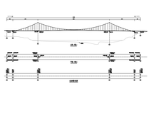 钢混组合梁悬索桥施工图纸460页计算书130页