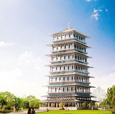 北京园博会标建永定塔结构封顶-年底前全部完工