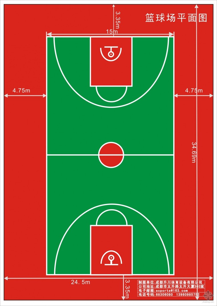 [分享]篮球场cad图资料下载