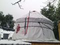 北京女孩自己施工蒙古包楼顶住一年（图）