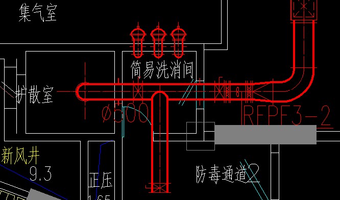 关于人防排风管过简易洗消间和防毒通道要不要带翼环的问题