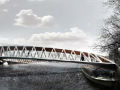 #桥梁设计连载一#水上钢铁网格圆形步道桥（一等奖作品）