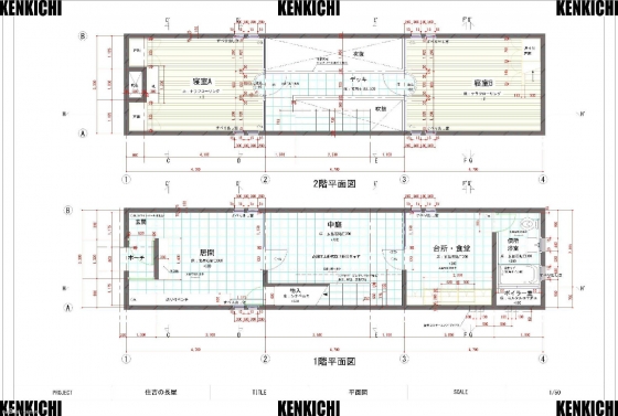 住吉的长屋 精确尺寸平面图,剖面图-建筑杂谈-筑龙建筑设计论坛