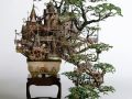 日本艺术家盆景中建微型