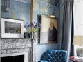 软装色彩搭配案例——黄昏蓝客厅，梦一样的诗意