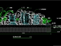 大型的假山瀑布CAD设计图纸
