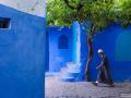 蓝色的摩洛哥古城