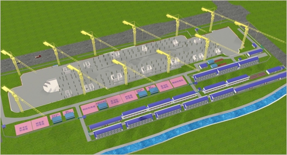 图9,施工现场平面布置bim图