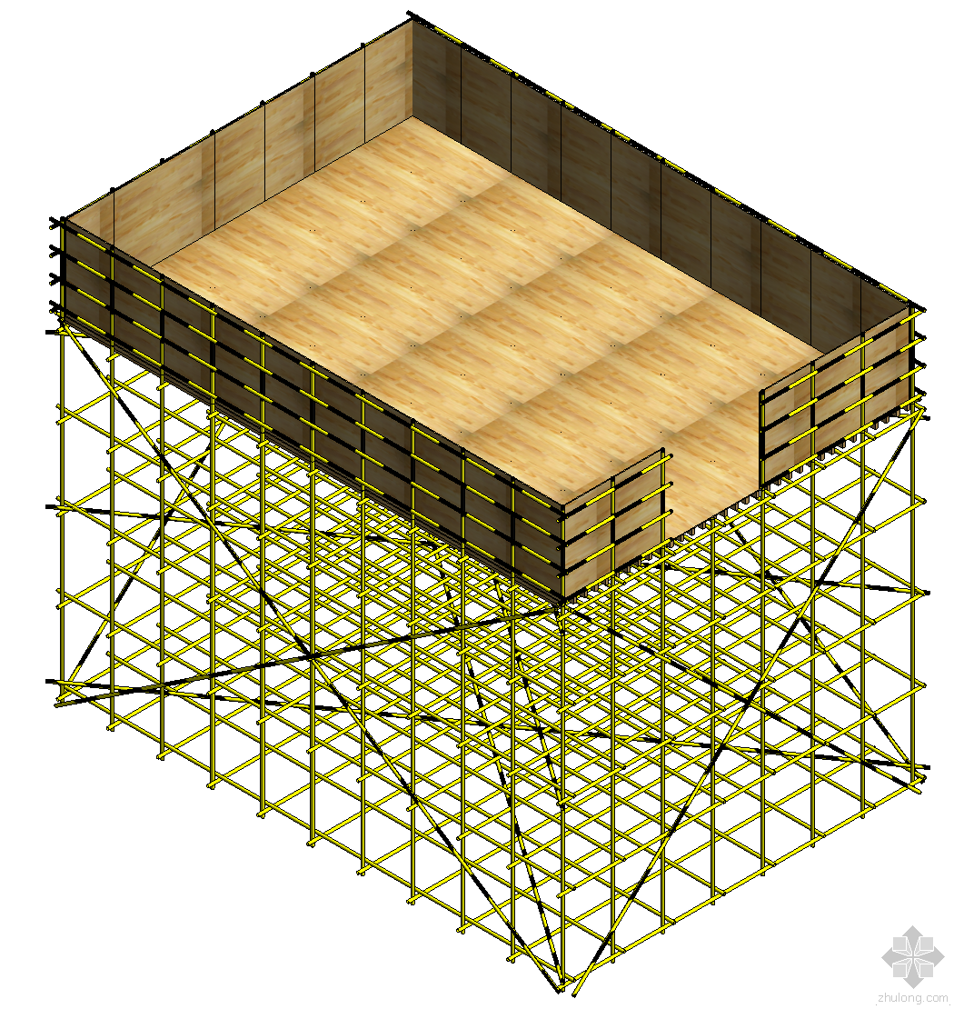 云南施工bim应用一_落地式卸料平台施工模拟