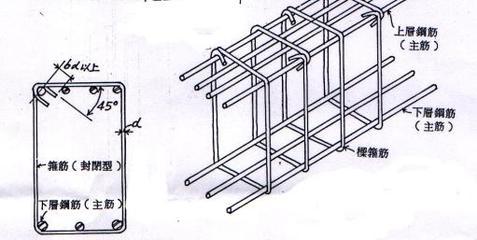 上部,下部纵向受力钢筋;支座上部纵向贯通与非贯通受力钢筋;抗扭腰筋
