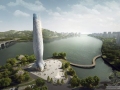中国广东省鳞片景观塔建筑设计案例分析