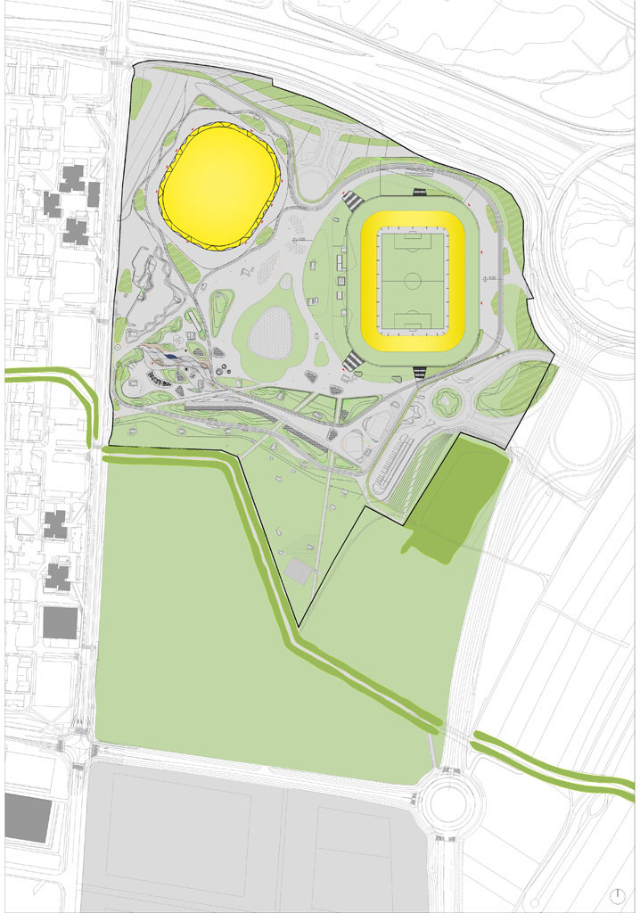 总平面图 site plan-stozice体育公园第16张图片