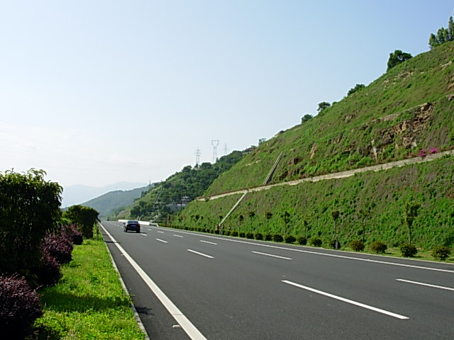 机场高速公路一期现有中分带景观绿化图片