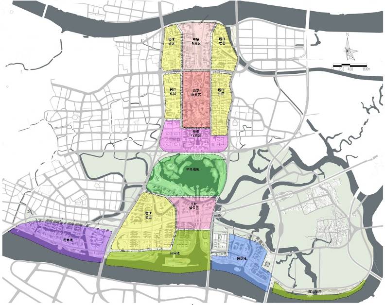 广州新城市中轴线南端及珠江后航道沿岸地区城市设计方案三:岭南之