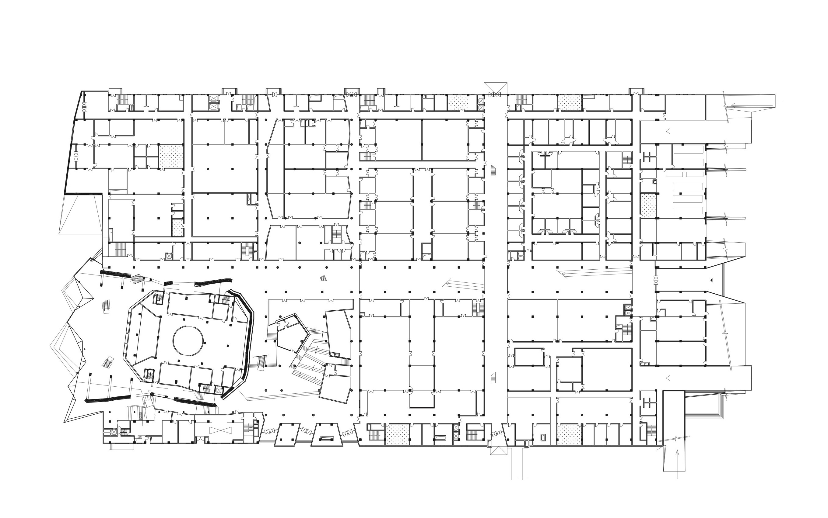 楼层平面图 floor plan-西安广播电视中心第17张图片