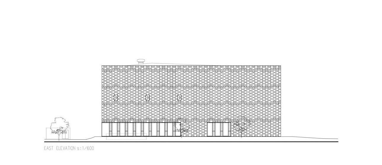 东立面图 east elevations-金泽umimirai图书馆第17张图片