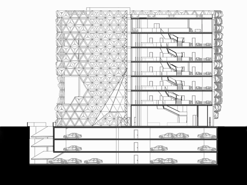迪拜变色龙混合功能办公楼剖面图-迪拜变色龙混合功能办公楼第10张