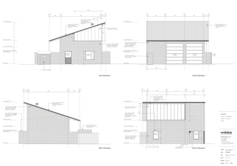 工作室立面图 studio elevations-植物学家工作室和住宅第23张图片