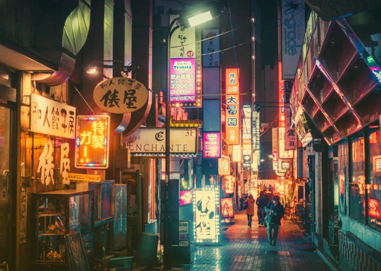 日本东京繁华街景