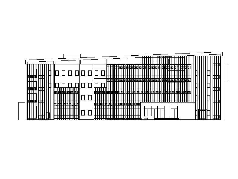 四层框剪结构倾斜式屋面办公楼建筑施工图-办公建筑-筑龙建筑设计论坛