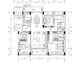 [广东]矩阵纵横Matrix-深圳前海时代C户型三居室样板房精装施工图+官方摄影图