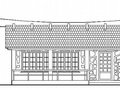 某仿古悬挑木珩条花架建筑施工图