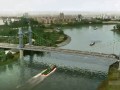 [湖北]钢混结合梁双塔双索面自锚式悬索桥总体施工方案动画演示（5分钟）