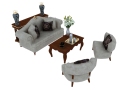 欧式休闲沙发茶几3D模型下载