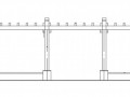 弧形木质廊架施工详图
