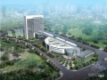 [南昌]现代简洁风格半圆弧线型市级医院建筑设计方案文本（含多张CAD）