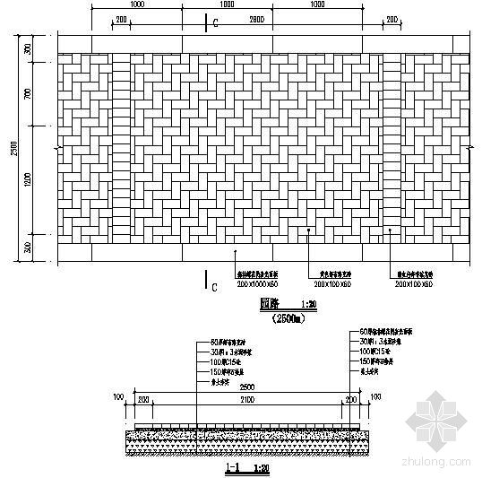 2500园路铺装详图