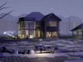 冬景别墅3D模型下载