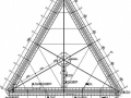 钢桁架三角形广告牌结构施工图