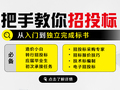 手把手教你招投标从入门到独立完成标书（招投标专家+投标报价）