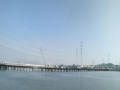 汕头市海门湾桥闸重建工程钢便桥成功合龙