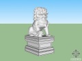 [SU]石头狮子sketchup模型