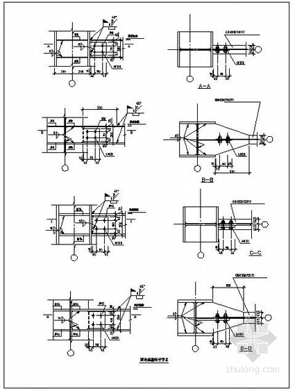 某梁柱连接柱中节点构造详图-混凝土节点详图-筑龙结构设计论坛