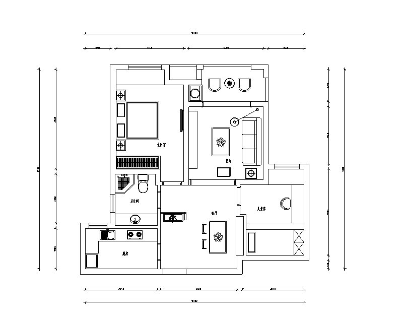 家居平面图块cad资料下载-[江苏]流年—盛世孔雀城c户型样板房设计