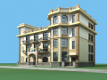 框架结构4层独栋别墅建筑方案设计（包含CAD）