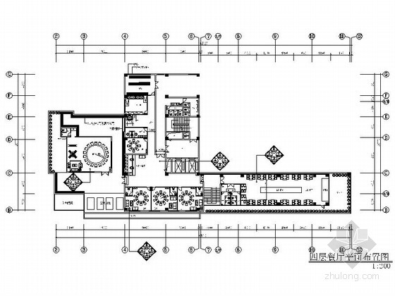 [分享]自助餐厅cad平面资料下载