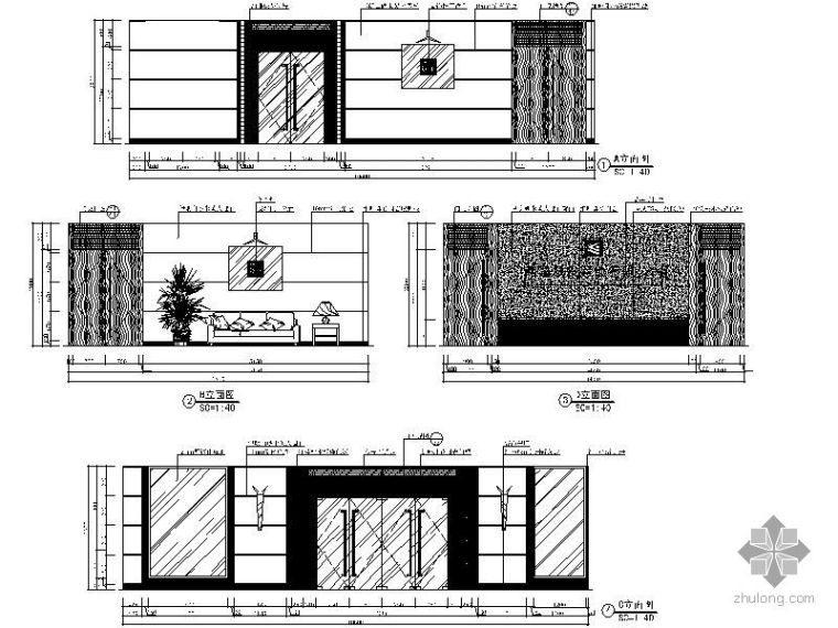 门厅立面图