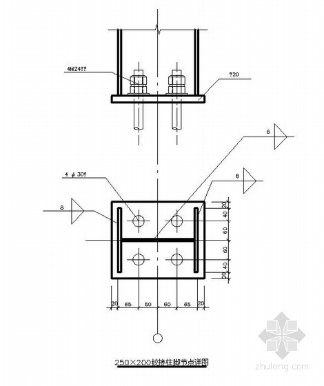 钢结构节点详图之柱脚