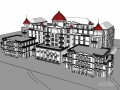 大型会所建筑SketchUp模型下载