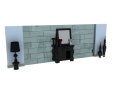 欧式背景墙3D模型下载